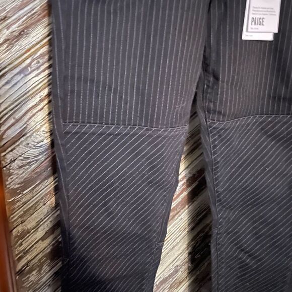 Paige pinstriped skinny pants NWT - Picture 7 of 13